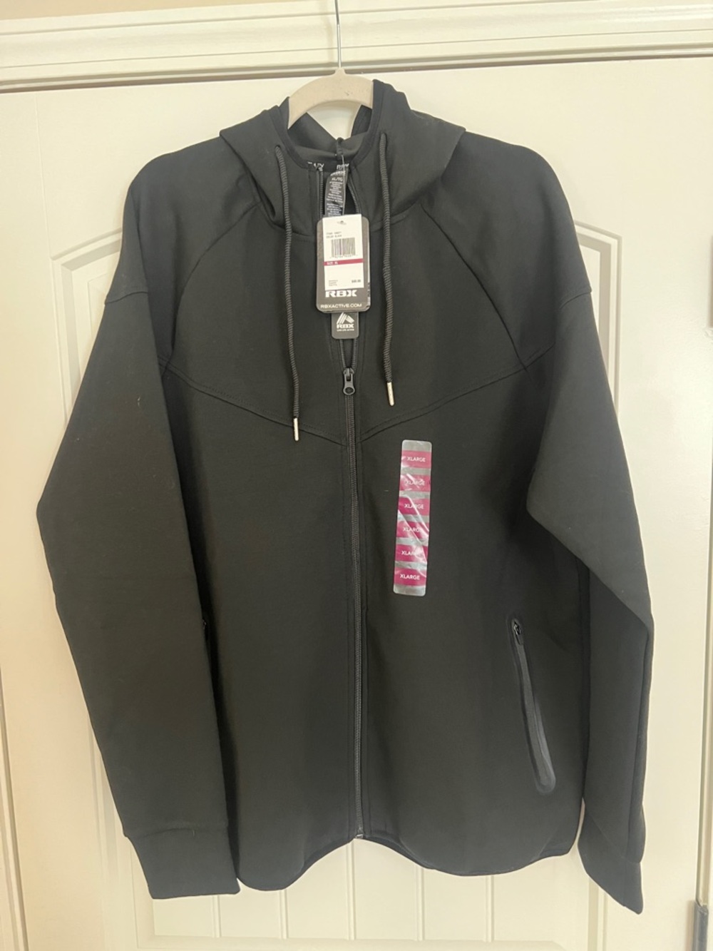 RBX X-Train Men’s Black Full Zip LightWeight Hooded Jacket NWT